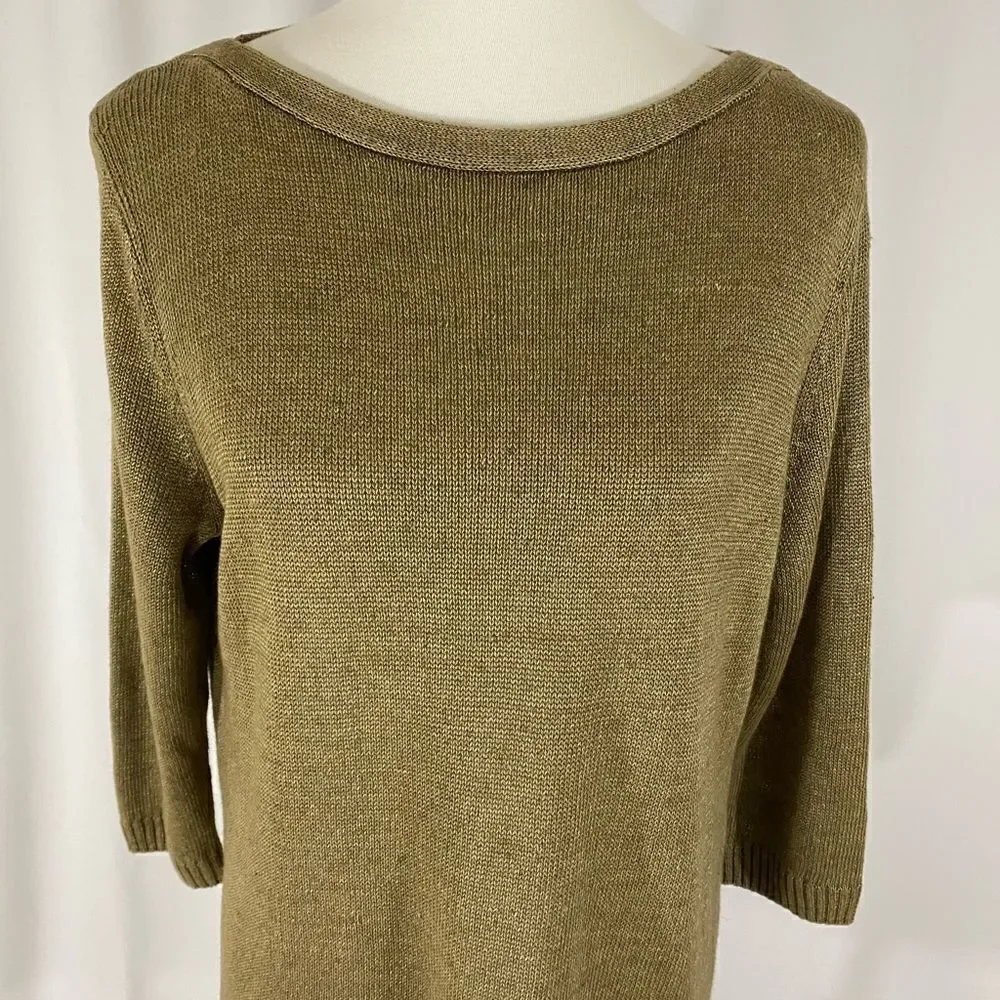Talbots 💯% Linen Boatneck Sweater - Picture 3 of 8
